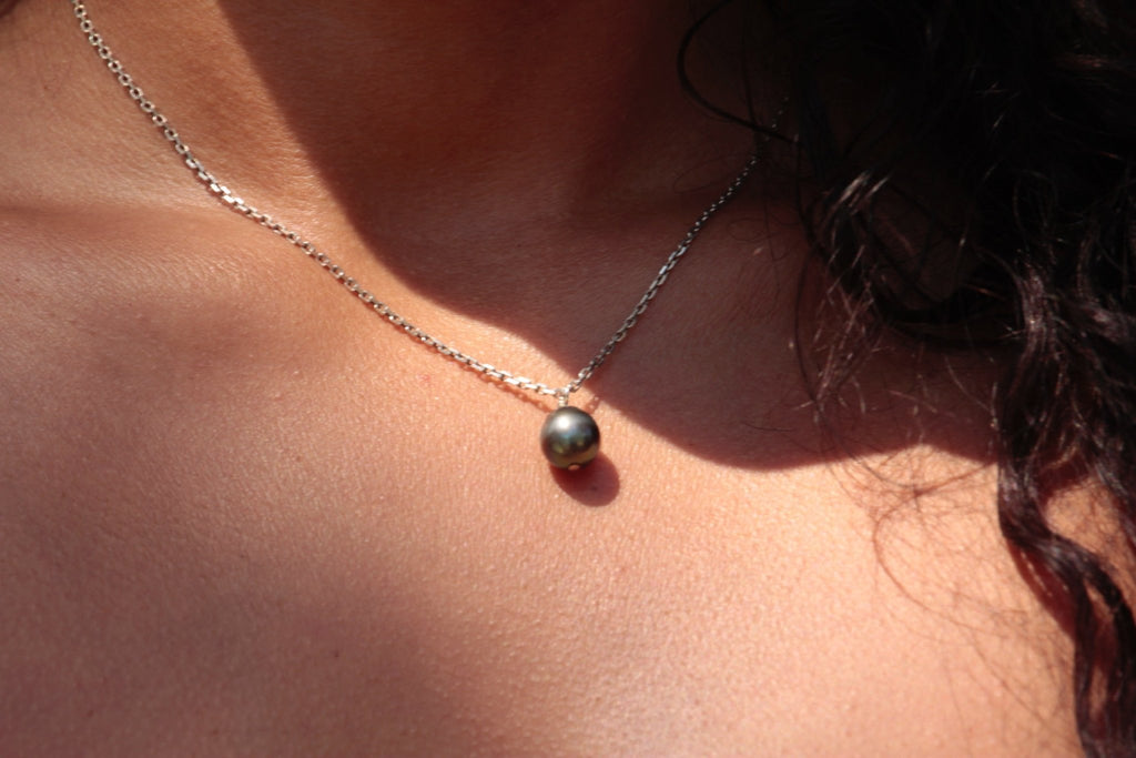 " Ambre " - Collier Argent. 925 - TEMIRI