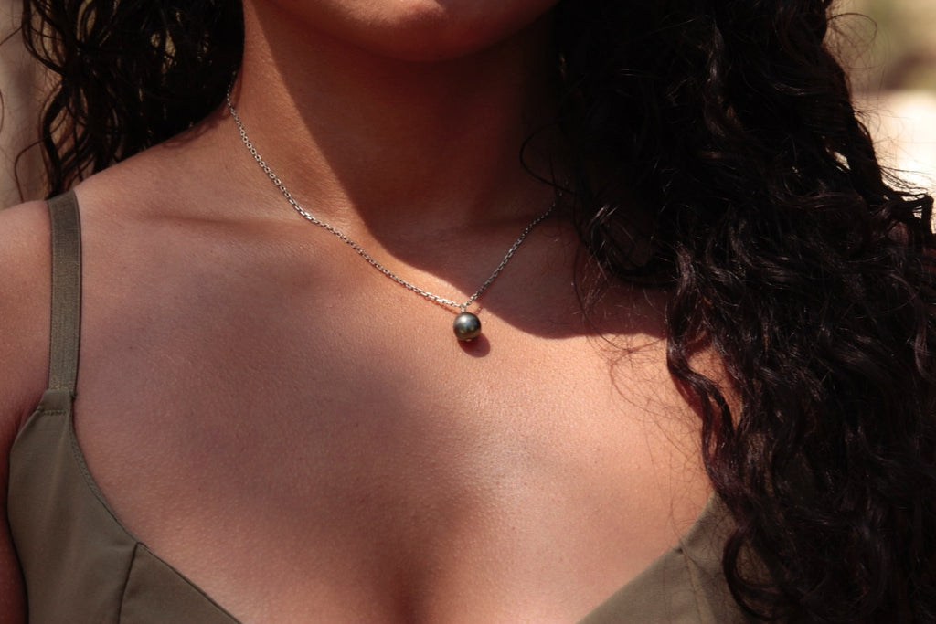 " Ambre " - Collier Argent. 925 - TEMIRI