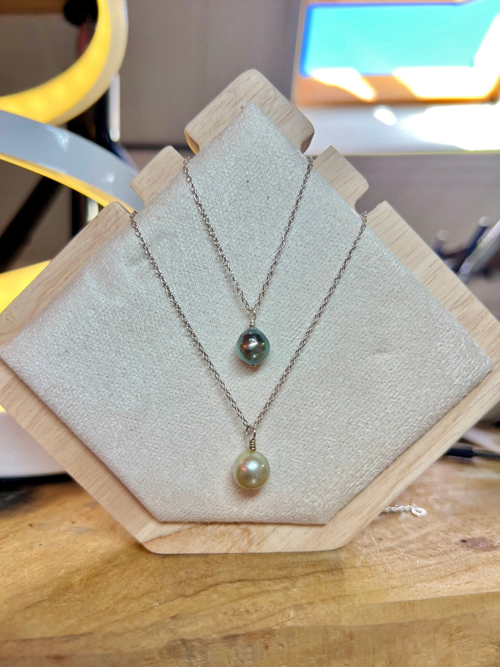 " Ambre " - Collier Argent. 925 - TEMIRI