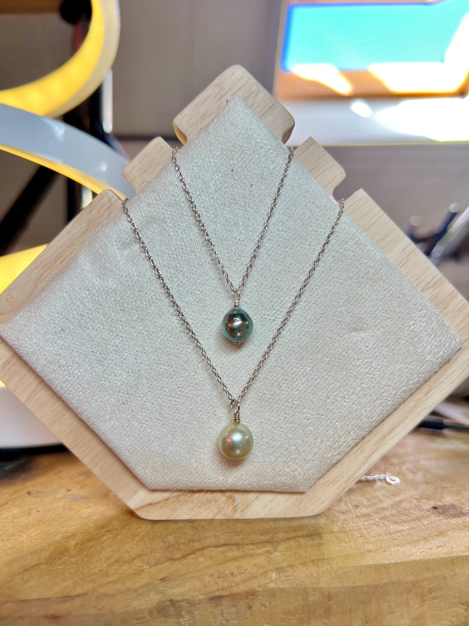 " Ambre " - Collier Argent. 925 - TEMIRI