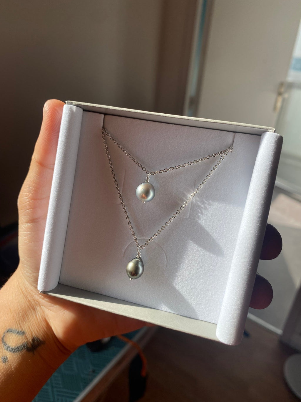 " Ambre " - Collier Argent. 925 - TEMIRI