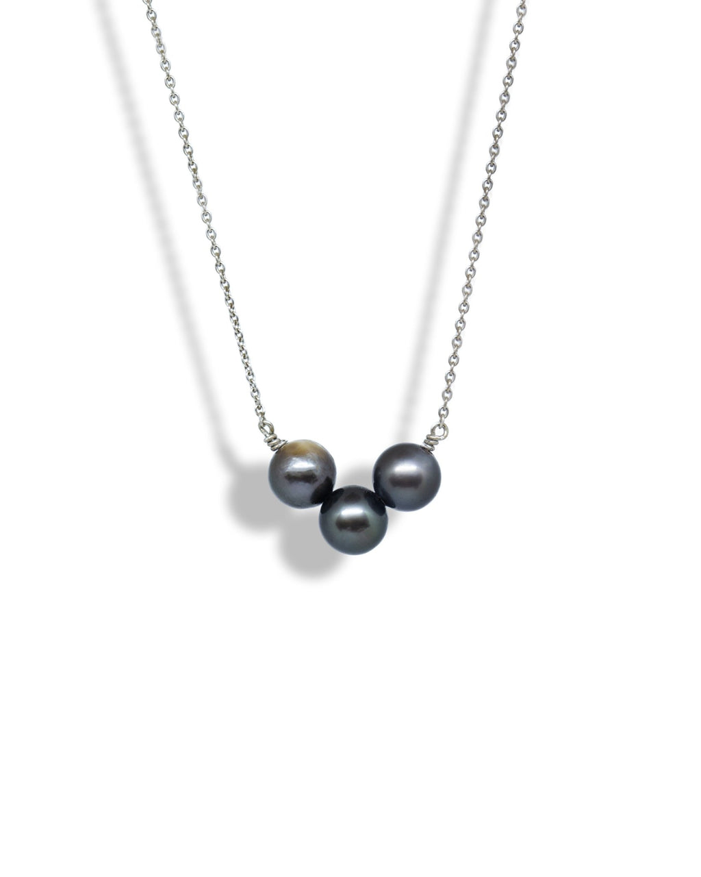 Collier V 3 perles - Argent 925 - TEMIRI