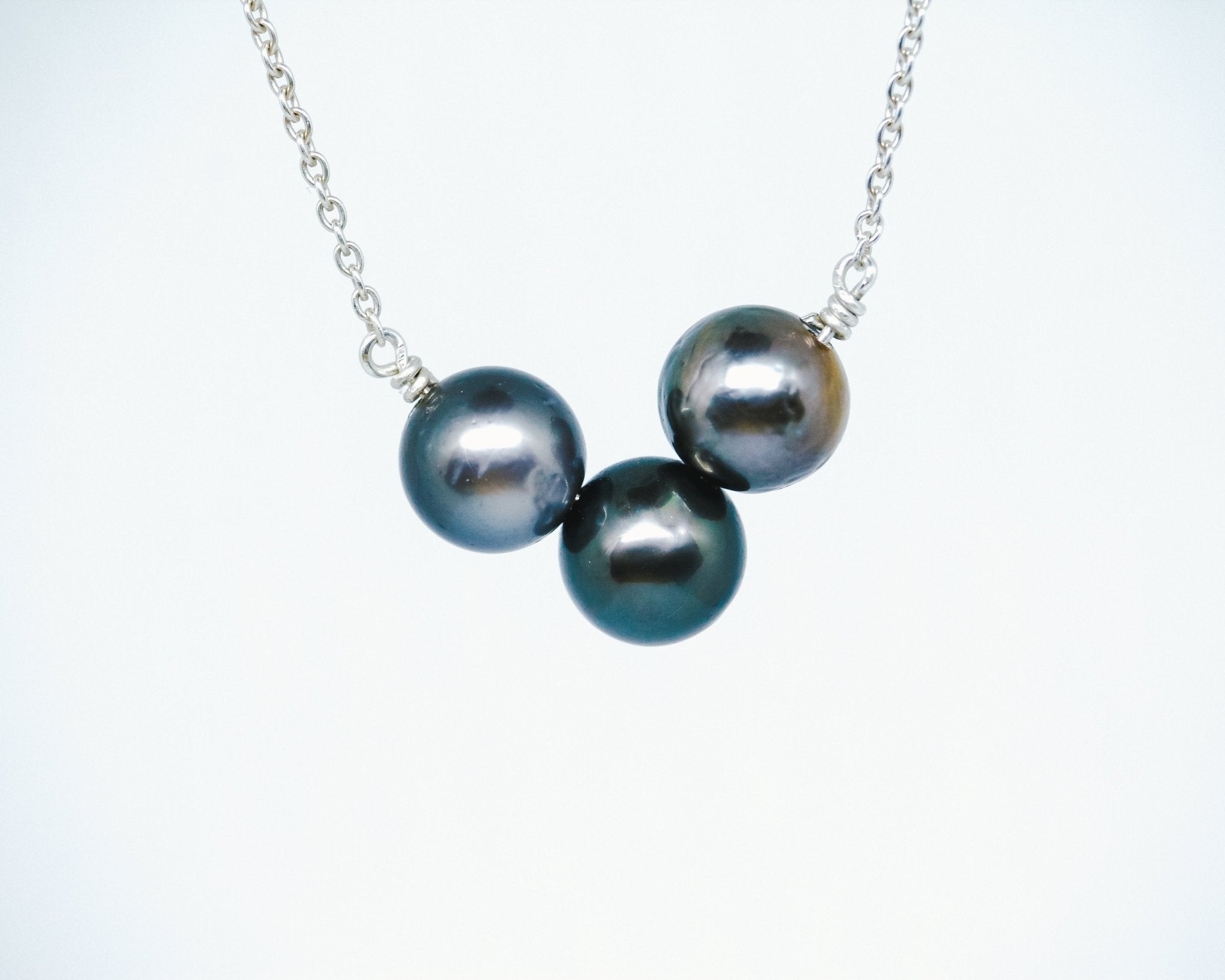 Collier V 3 perles - Argent 925 - TEMIRI