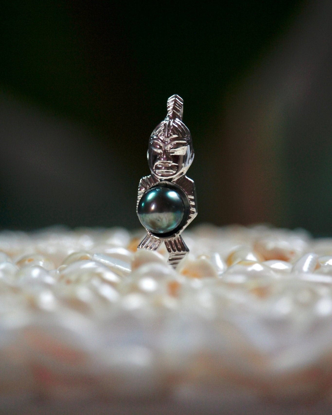 " Mae " - Pendentif Tiki Argent. 925 - TEMIRI
