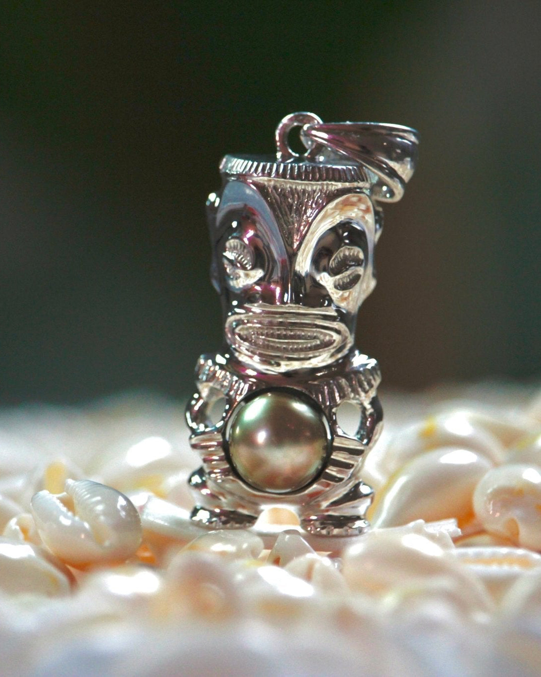 " Teata " - Pendentif Tiki Argent. 925 - TEMIRI