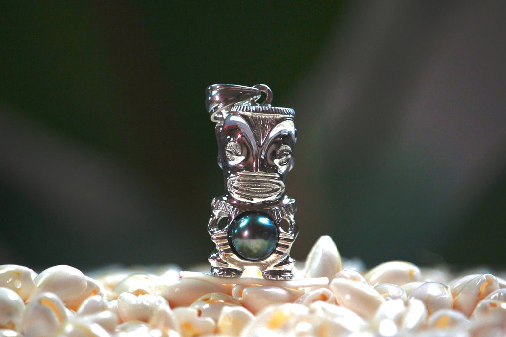 " Teata " - Pendentif Tiki Argent. 925 - TEMIRI