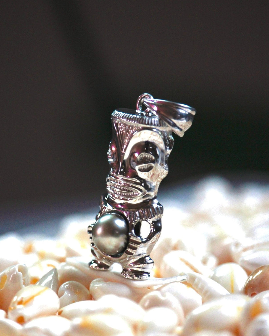 " Teata " - Pendentif Tiki Argent. 925 - TEMIRI